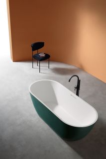 Ванна из искусственного камня ABBER Frankfurt AM9941MBG 170x75см тёмно-зелёный матовый